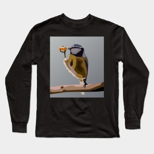 Cartoon sparrow feeding time Long Sleeve T-Shirt